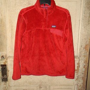 Patagonia Re-Tool Snap-T Red Fleece Pullover Womens Size L